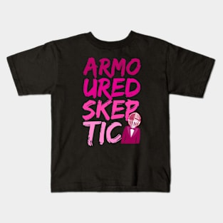 Armoured Skeptic Graphiti (Pink) Kids T-Shirt